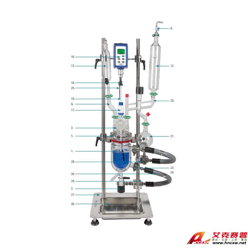 JULABO優(yōu)萊博 1000ml 桌上式玻璃夾套反應(yīng)釜，JRS-1500-04